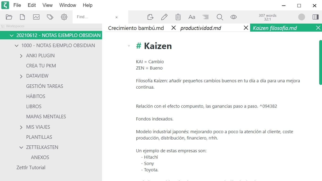 Bóveda de Obsidian migrada a Zettlr