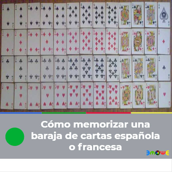 Cómo memorizar una baraja de cartas española o francesa