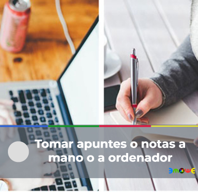 Tomar apuntes o notas a mano o a ordenador