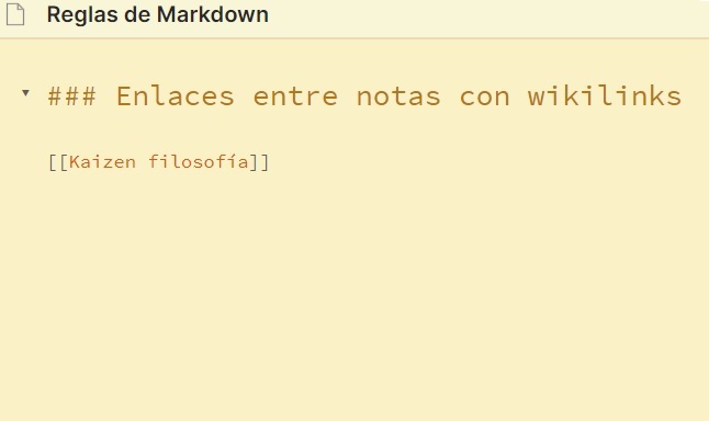 Enlaces entre nota con Wikilinks