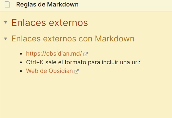 Enlaces externos con Markdown
