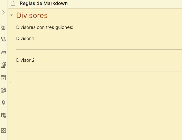 Tutorial de Markdown - Divisores