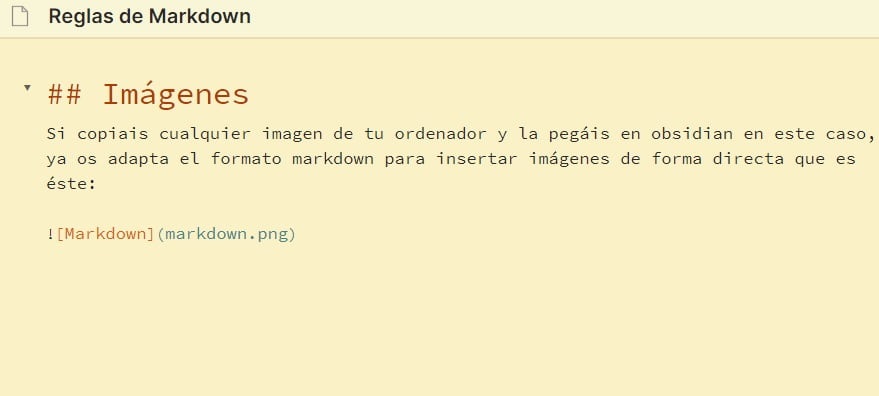 Sintaxis al insertar imágenes desde el ordenador