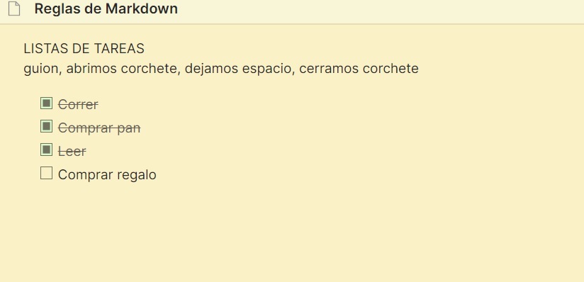 Lista de tareas - Markdown tutorial completo